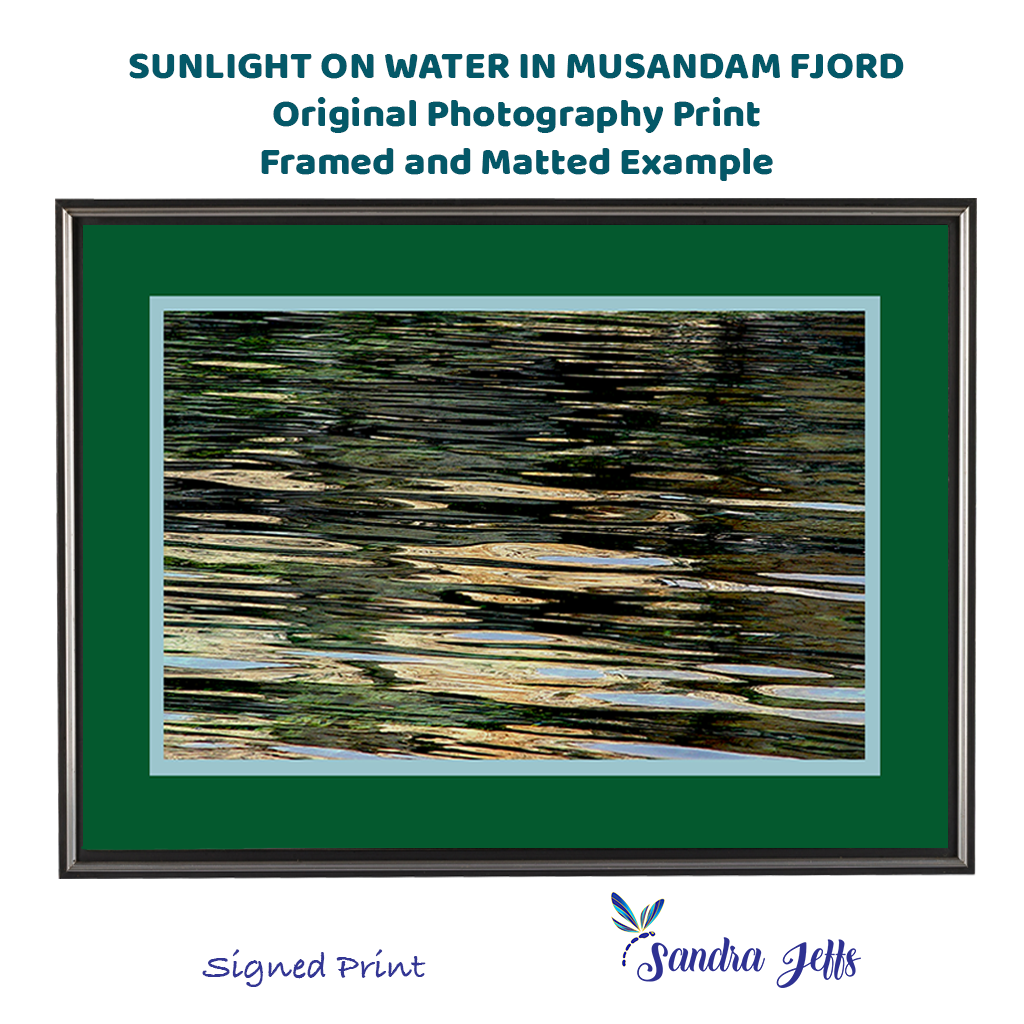 Sunlight on Water in Musandam, Oman Photo