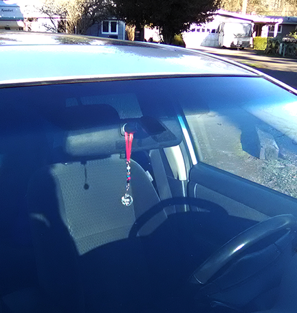 Hanging Crystal for Protection/Safety in the Car - 6-True Colors -Feng Shui -  20 mm - Sandra Jeffs