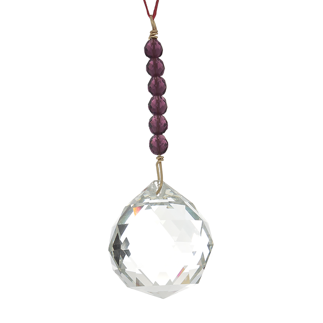 Hanging Crystal - Feng Shui - Wealth and Abundance Area - 40mm - Sandra Jeffs