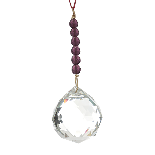 Hanging Crystal - Feng Shui - Wealth and Abundance Area - 40mm - Sandra Jeffs