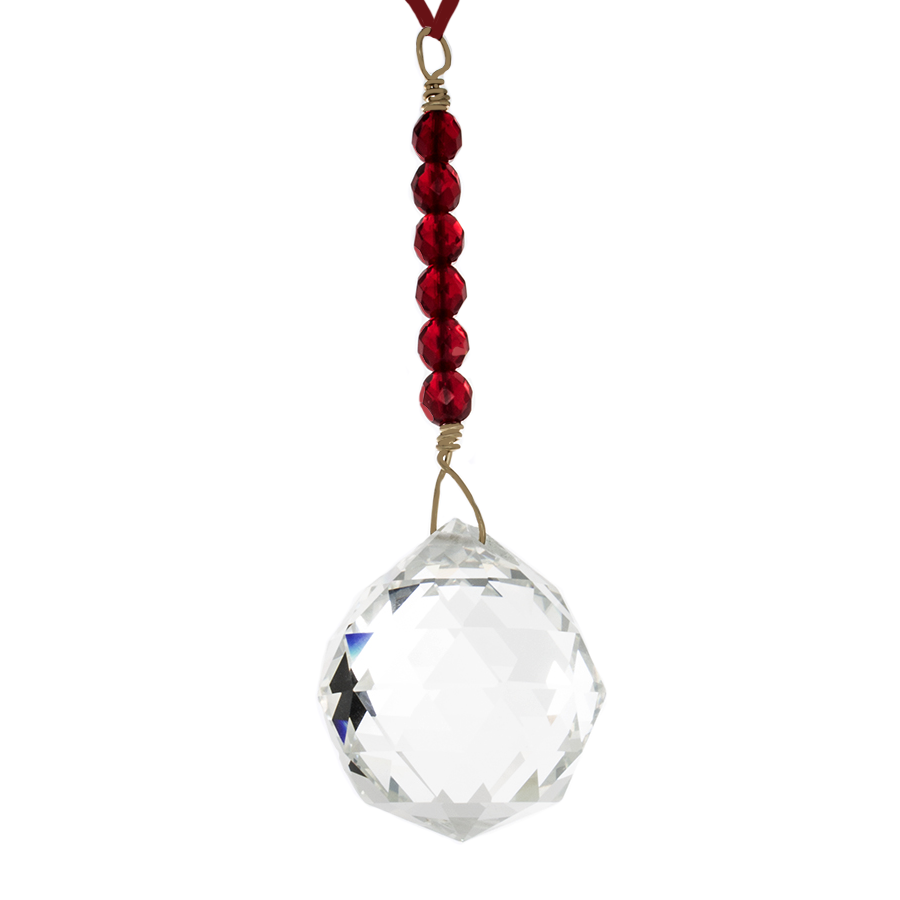 Hanging Crystal - Feng Shui - Reputation/Fame Area - 40mm - Sandra Jeffs