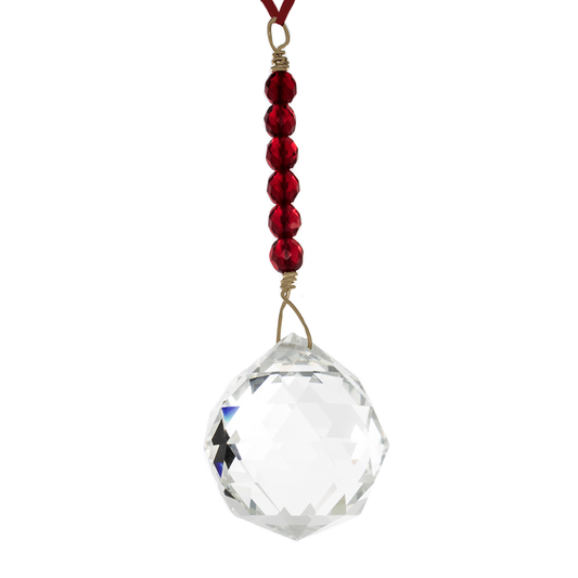 Hanging Crystal - Feng Shui - Reputation/Fame Area - 40mm - Sandra Jeffs