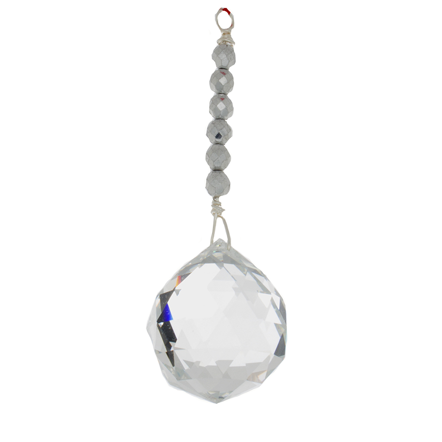 Hanging Crystal - Feng Shui - Helpful People Area - 40mm - Sandra Jeffs