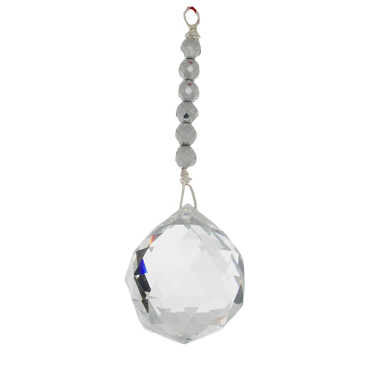 Hanging Crystal - Feng Shui - Helpful People Area - 40mm - Sandra Jeffs