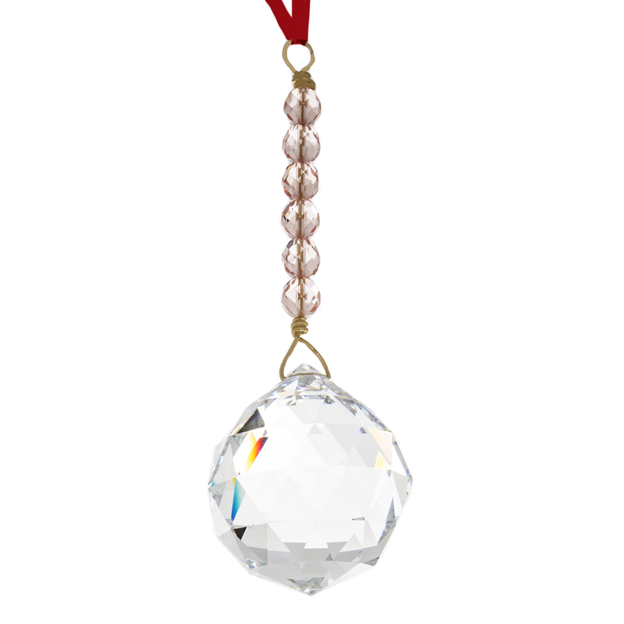 Hanging Crystal - Feng Shui - Relationship Area - 40mm - Sandra Jeffs