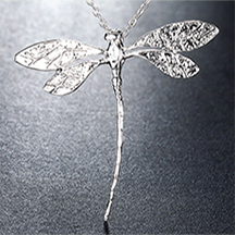 Dragon Fly Sterling Silver Necklace