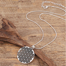 Flower of Life Doubled on a border -small- Pendant necklace
