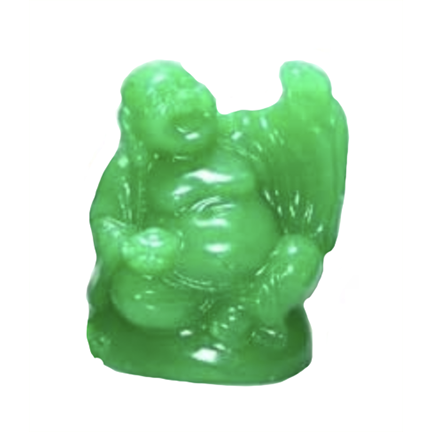Laughing Buddha Green Statues for Good Luck & Prosperity-Good Feng Shui