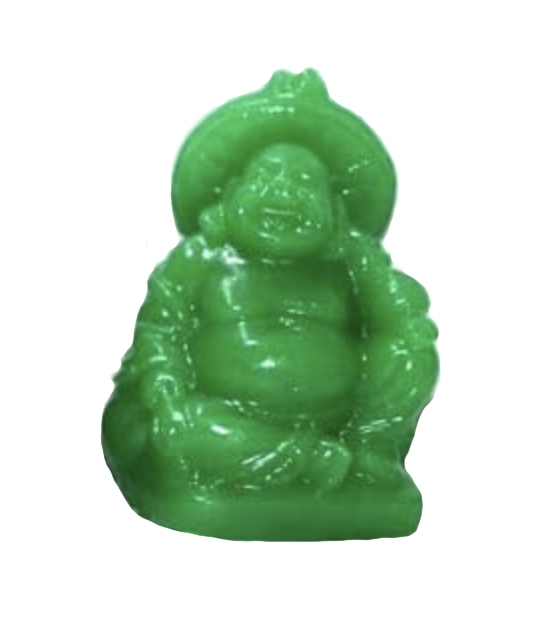 Laughing Buddha Green Statues for Good Luck & Prosperity-Good Feng Shui