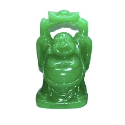 Laughing Buddha Green Statues for Good Luck & Prosperity-Good Feng Shui