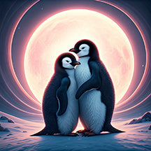 Penguins Hugging as Mates - Great Feng Shui for Attracting Love