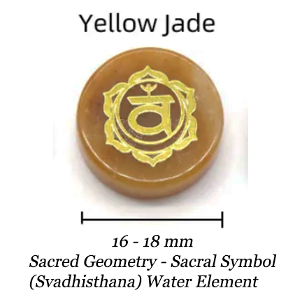 Chakra Gemstones Imprinted with Each Chakra Symbol