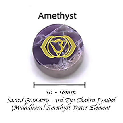 Chakra Gemstones Imprinted with Each Chakra Symbol