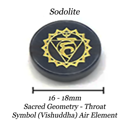 Chakra Gemstones Imprinted with Each Chakra Symbol