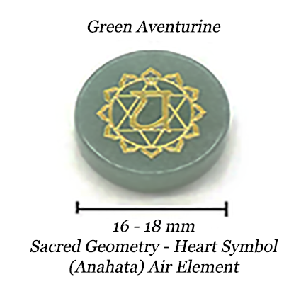 Chakra Gemstones Imprinted with Each Chakra Symbol
