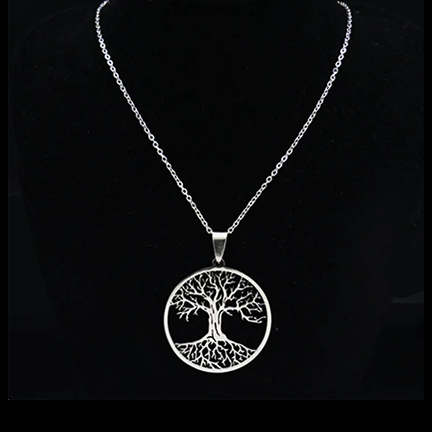 Tree of Life Silver Cast Pendant on Sterling Silver Chain