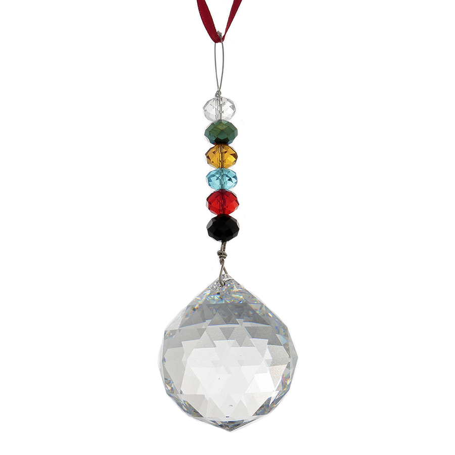 Hanging Crystal - Feng Shui - 6 True Colors - 40mm - Sandra Jeffs