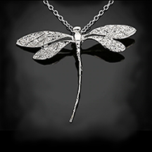 Dragon Fly Sterling Silver Necklace