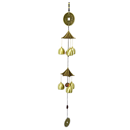 Windchime with a Dragon or Fish Motif and 6 bells-great Feng Shui