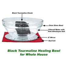 Black Tourmaline Healing Feng Shui Bowl for Whole House