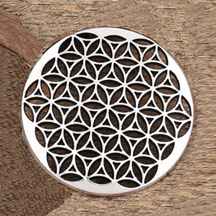 Flower of Life on a border -small- Pendant Necklace