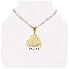 Sri Yantra on Lotus in gold Necklace
